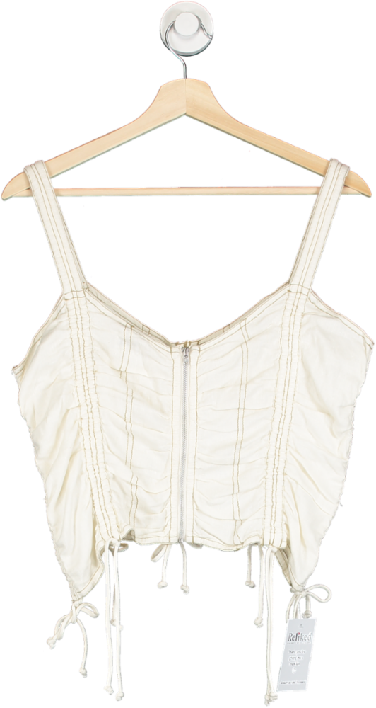 Urban Outfitters BDG Cream ruched cami top UK L