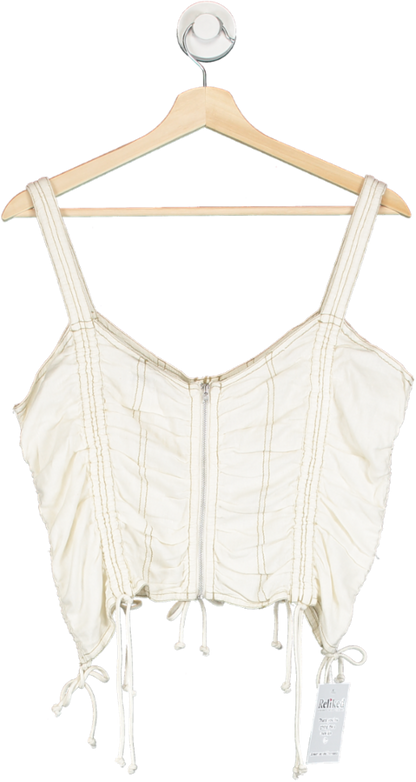 Urban Outfitters BDG Cream ruched cami top UK L