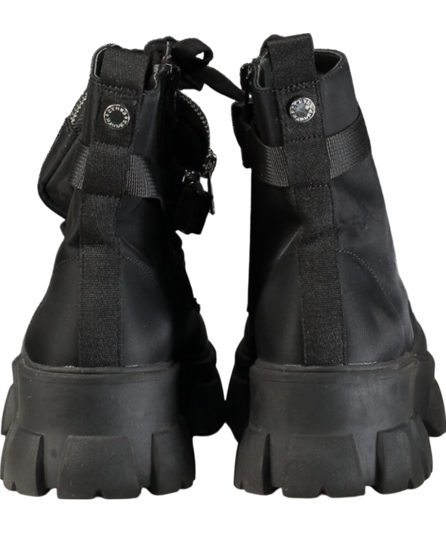 STEVE MADDEN Black Lace-up Ankle Boots UK 7 EU 40 👠