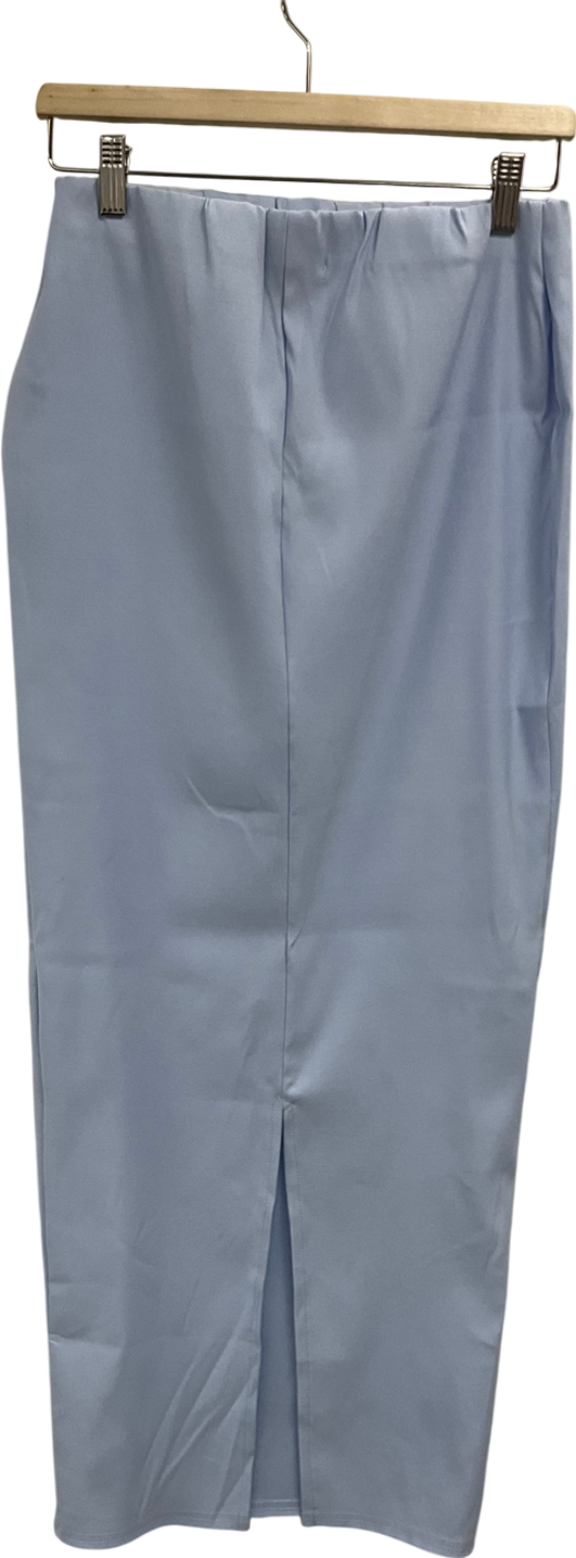 PrettyLittleThing Shape Blue Soft Cotton Maxi Skirt UK 10