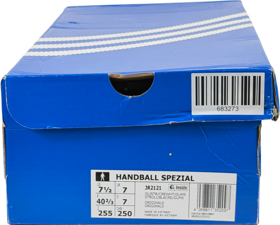 ADIDAS Handball Spezial Trainers Olive Green Strata / Off White / Gum UK 7 EU 40