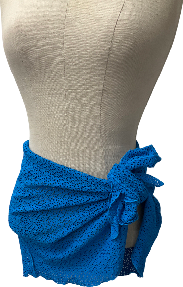 Monday Swimwear Blue South Beach Crochet Sarong UK S