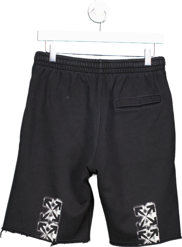 Off-White Black Logo Print Shorts UK S