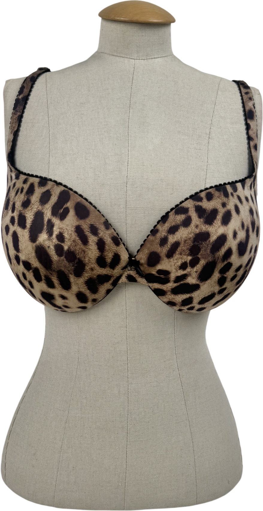 Dolce & Gabbana Brown X Skims Leopard Print Bra / Uk 34ddd UK 34DD