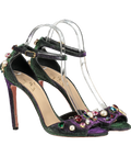 JF London Purple Crystal Detail Shimmer Ankle-strap Heels UK 6 EU 39 👠