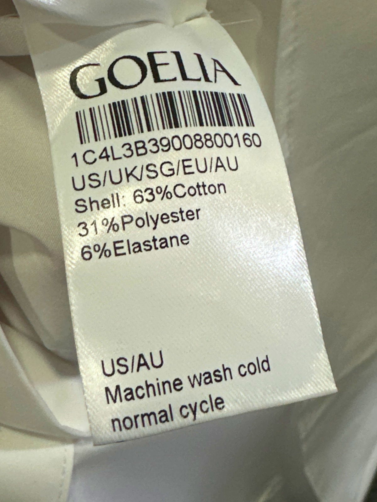 Goelia White Short Sleeve Blouse UK 8