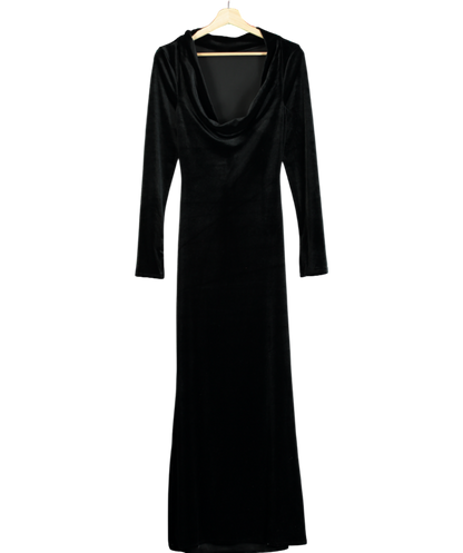 All Saints Black Amoret Velvet Dress UK 10