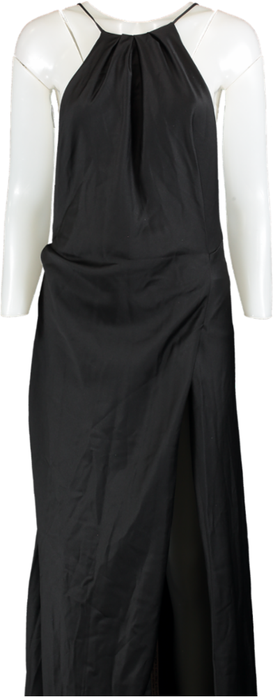 House of CB Black Zanab Halter Maxi Dress XS