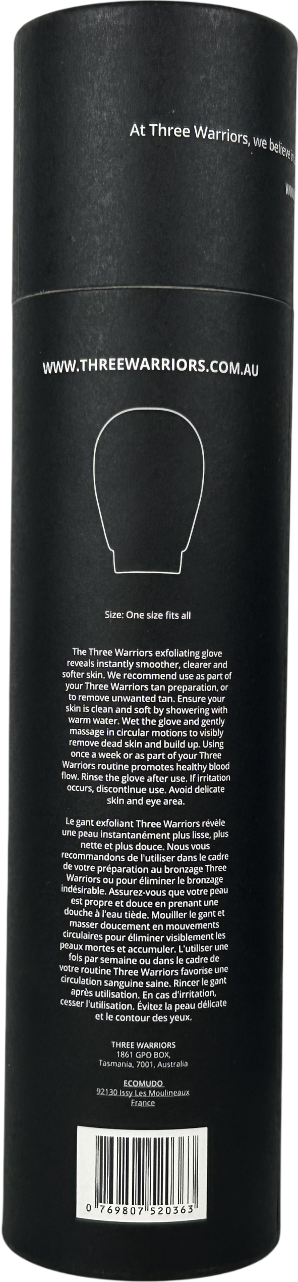three warriors Exfoliating Glove Premium Exfoliating Body Mitt n/a