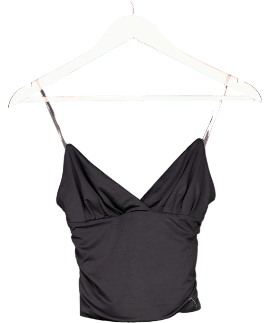 Oh Polly Black Slinky Cami Top UK XS