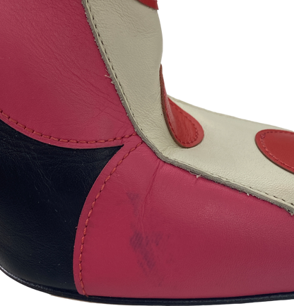 Valentino Multicoloured Polka Dot Runway Ankle Booties UK 3 EU 36 👠