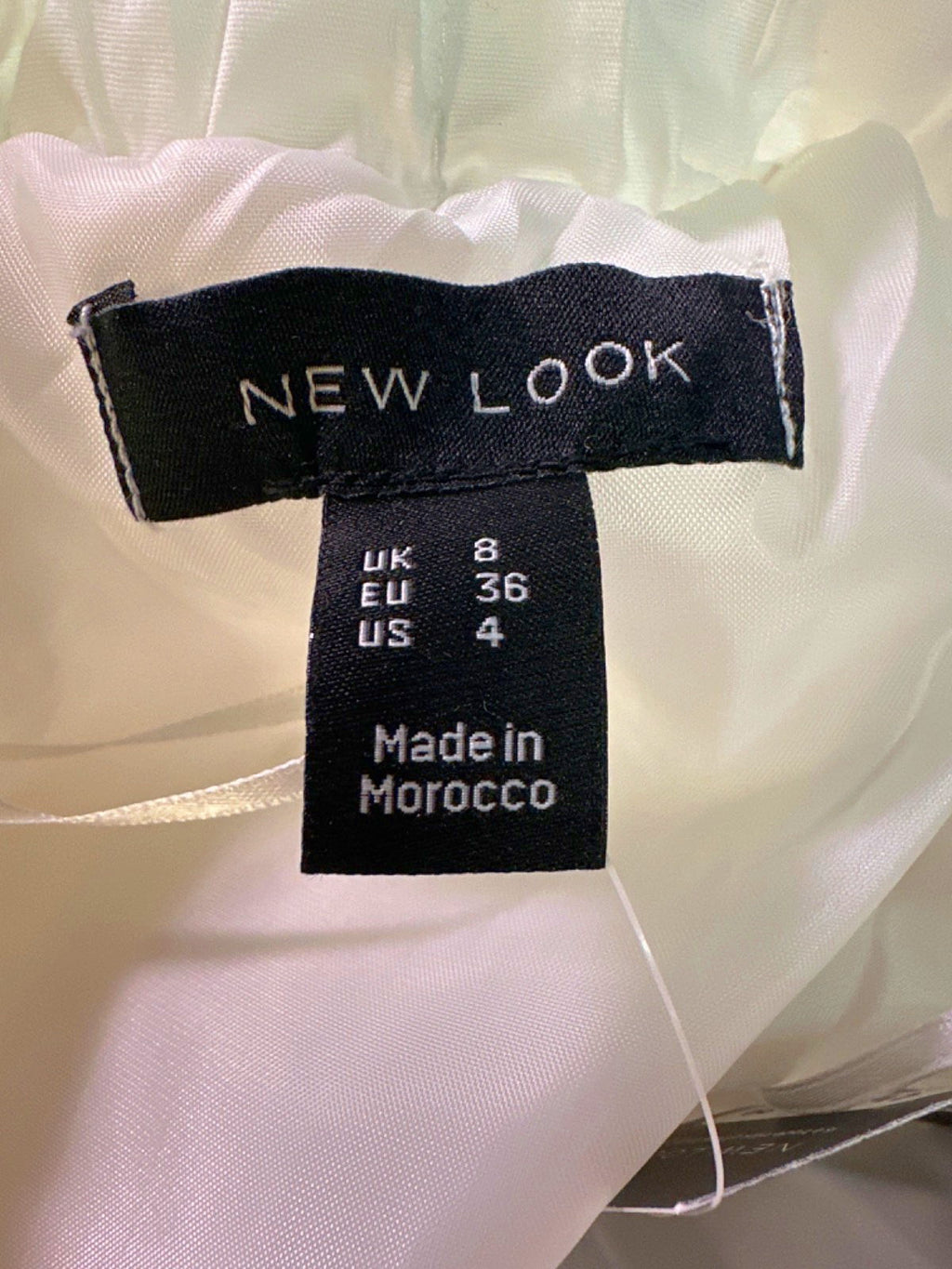 New Look White Bubble Hem Midi Skirt UK 8