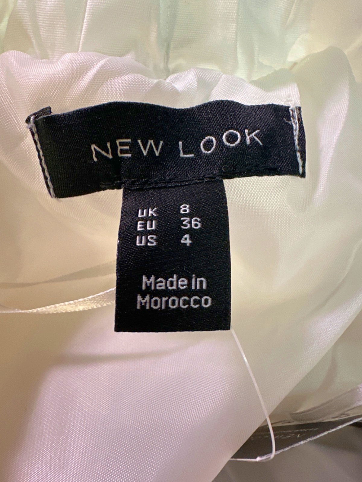 New Look White Bubble Hem Midi Skirt UK 8