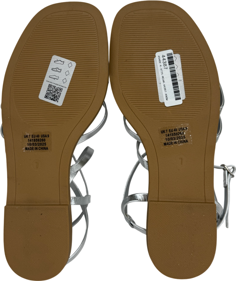 ASOS Metallic Fierce Strappy Sandal UK 7 EU 40 👠