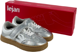 Lejan Metallic One Silver Podiatrist Approved Trainers UK 8.5 EU 26 👼