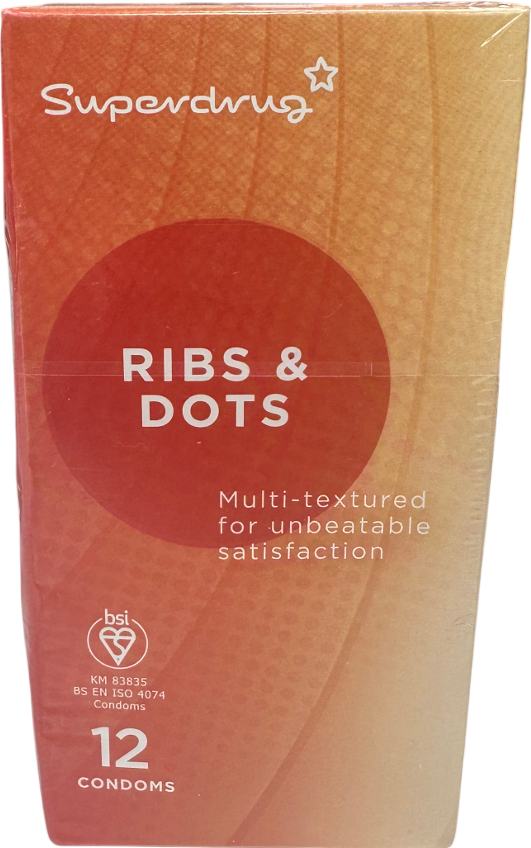 Superdrug Ribs & Dots Condoms 12 pack