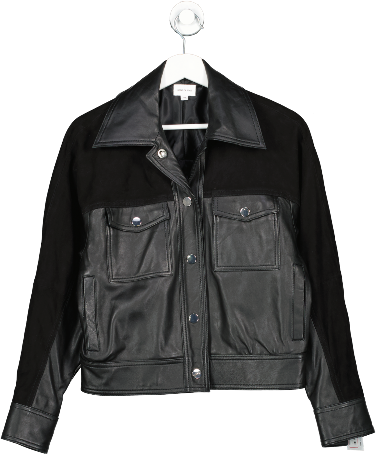 Song of Style Black Davi Leather Jacket UK XXS