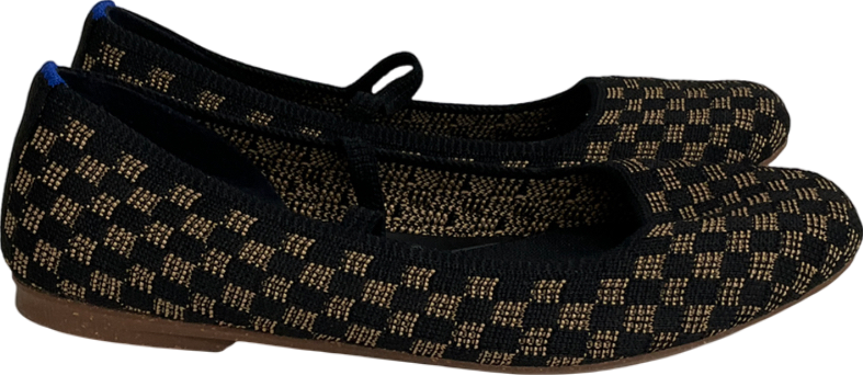 Rothys Black The Max Square Mary Jane Flats UK 5.5 EU 38.5 👠