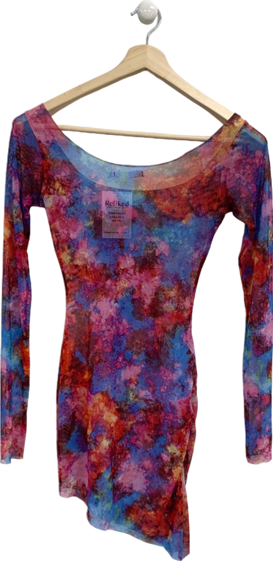 Melissa Simone Multicoloured Long Sleeve Mini Dress UK S