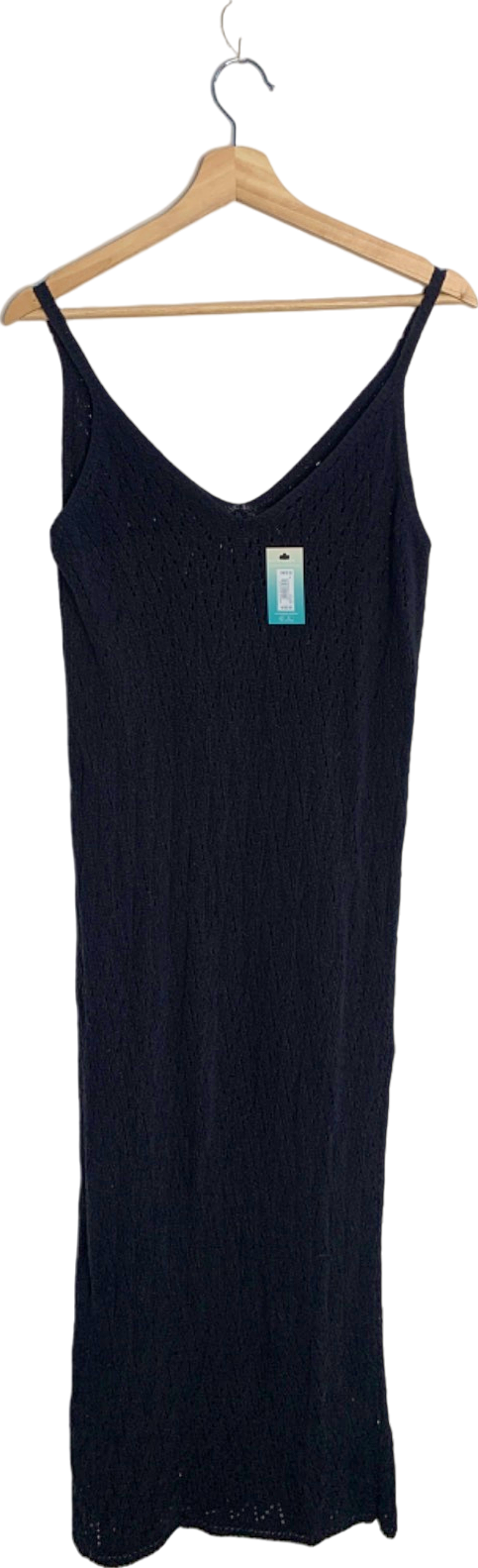 New Look Black Crochet Maxi Dress S
