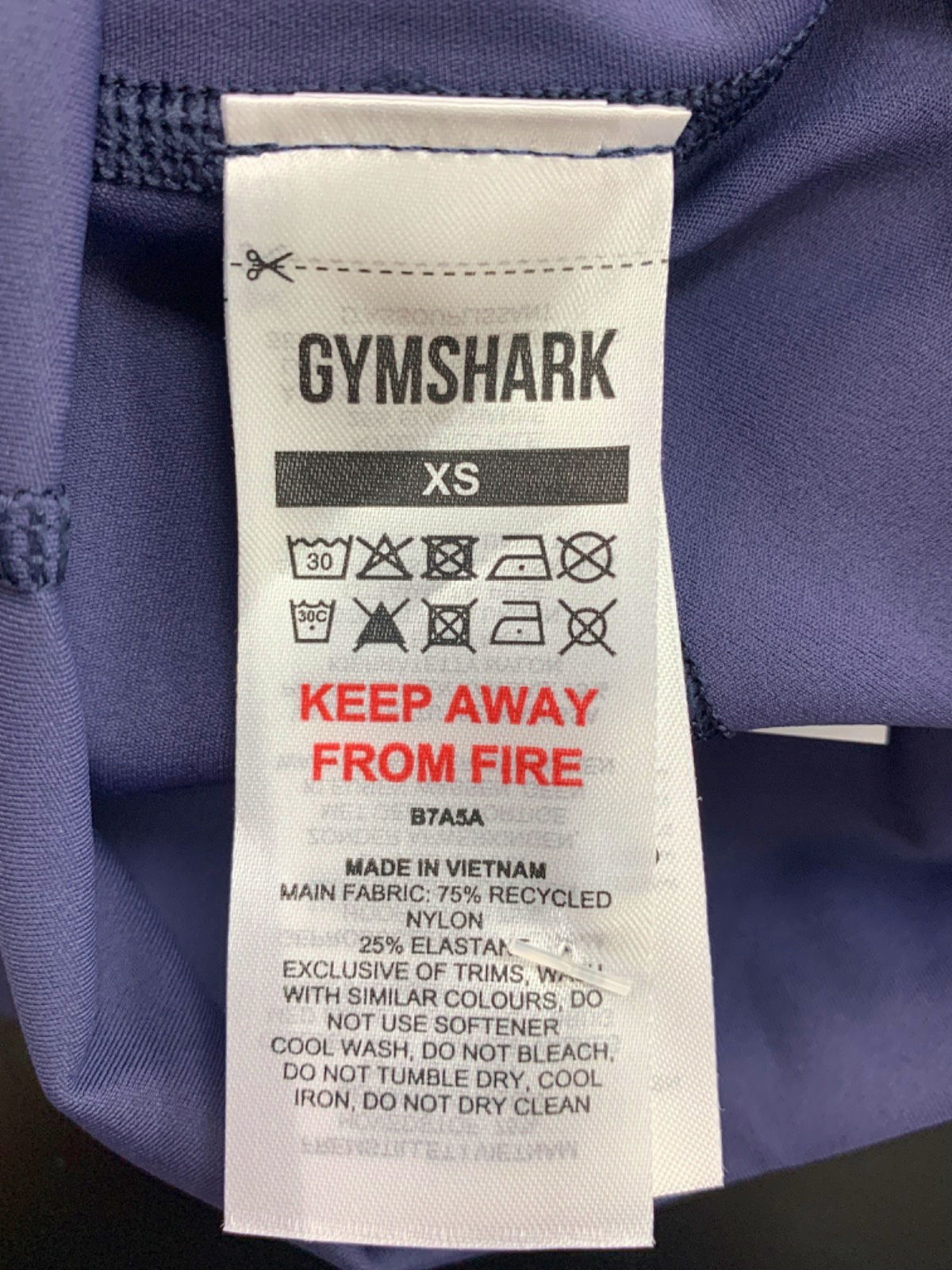 Gymshark Blue High-Waisted Shorts UK XS