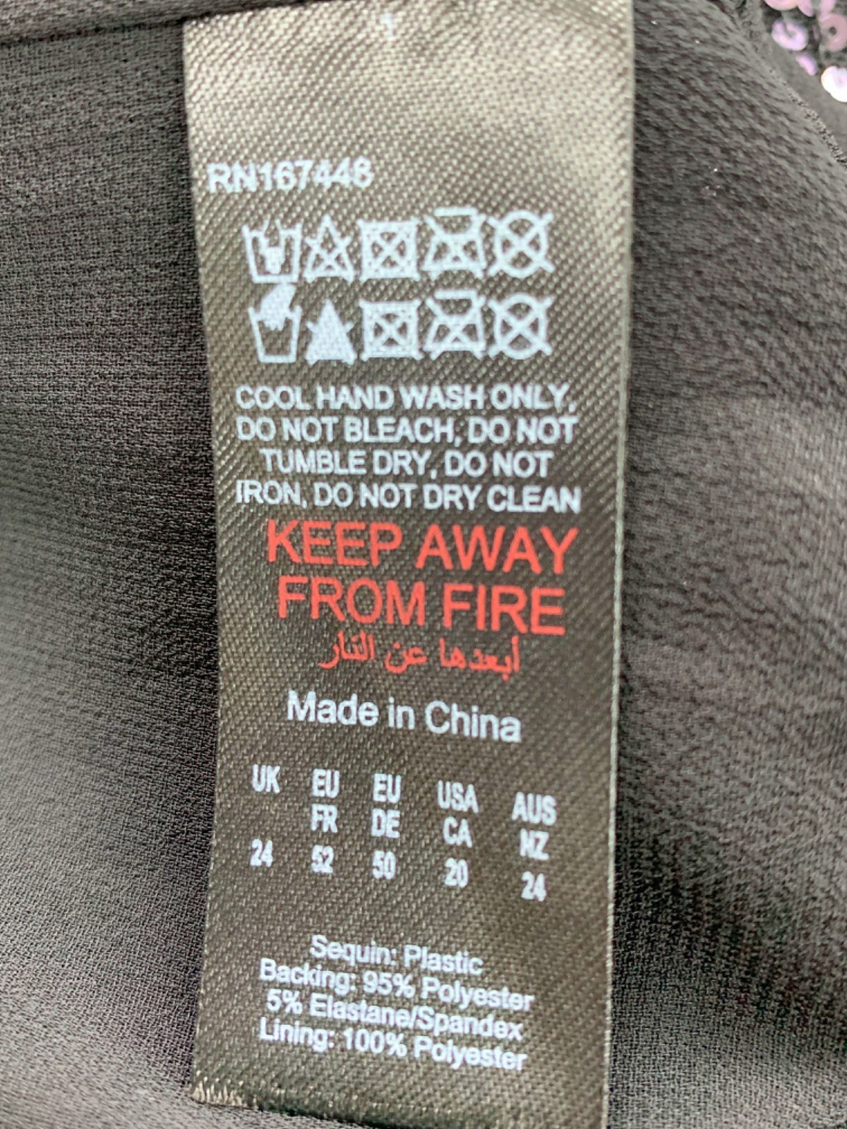 Wallis Black Sequin Poncho UK 24