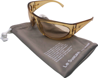 Le Sustain Brown Trash Trix Eco Aware Collection Sunglasses