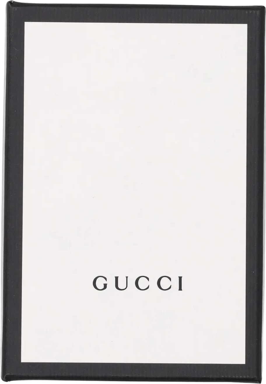 GUCCI Red Quilted Chevron Nappa Leather Gg Marmont Card Case One Size