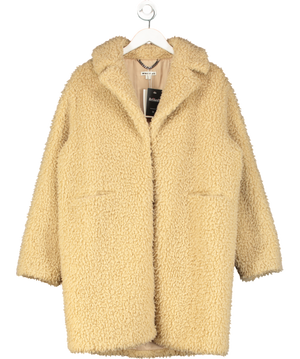 Whistles Beige Sherpa Oversized Coat UK L