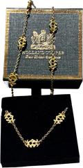 Holland Cooper Fine Heraldic Necklace Vintage Yellow Gold