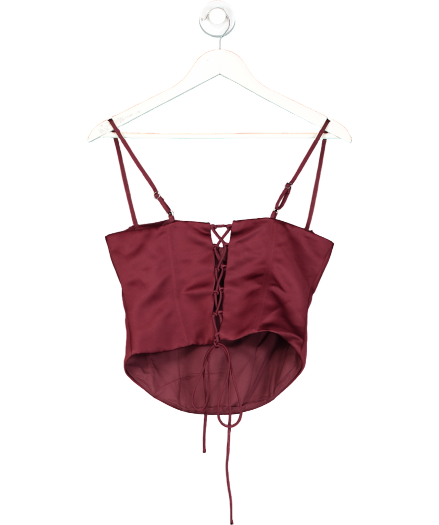 White Fox Red Let It Go Strapless Bustier Wine UK L