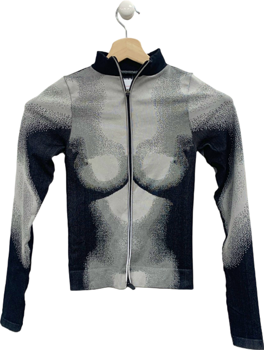 LAPP Black/Grey Body Print Full Zip Jacket UK S