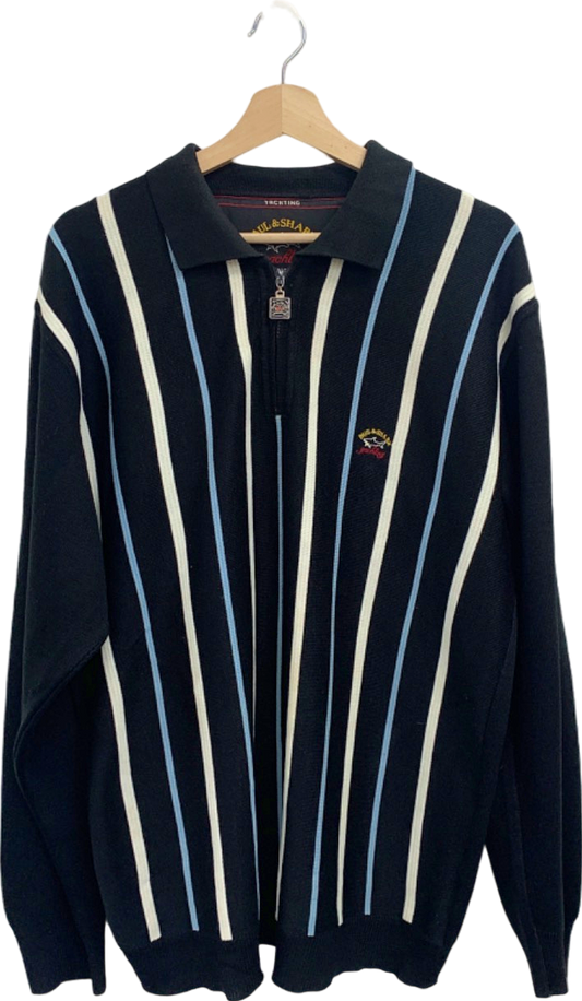 Paul & Shark Black Striped Jumper Uk XL