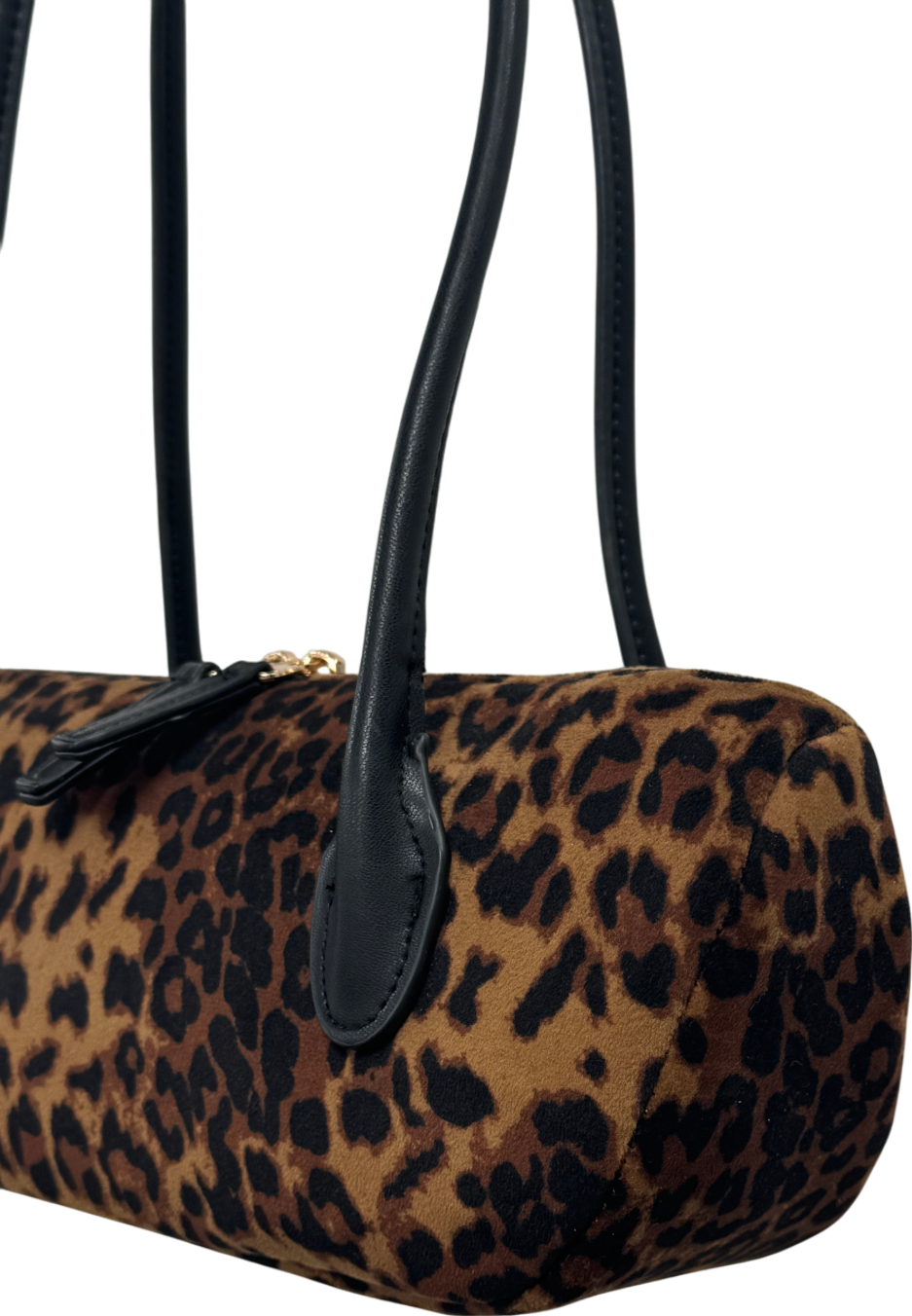 H&M Brown Leopard Print Oblong Shoulder Bag