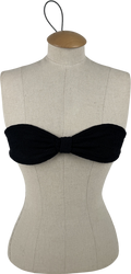 Hunza G Black Bandeau Bikini Top UK S