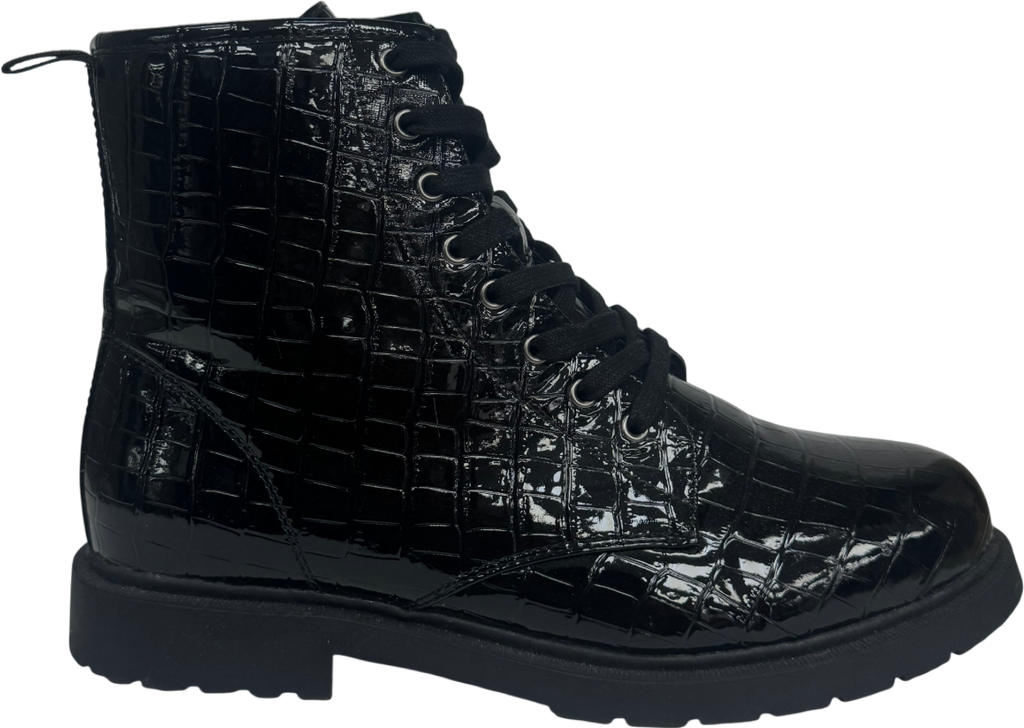 Limited collection Black Leather Effect Boots UK 9 EU 42 👠