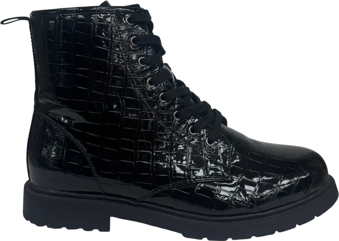 Limited collection Black Leather Effect Boots UK 9 EU 42 👠