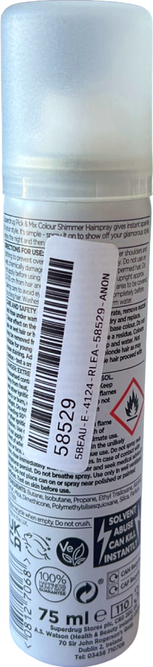 Pick & Mix Colour Shimmer Silver Shine 75ml