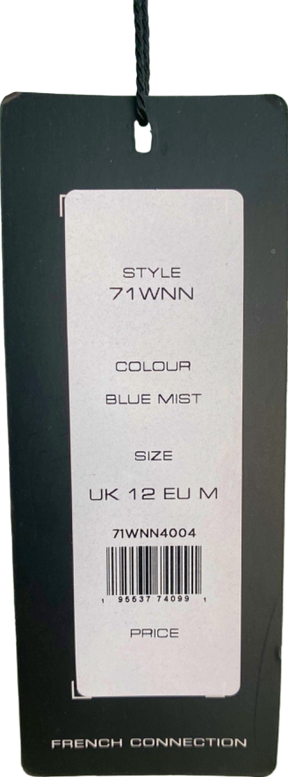 French Connection Blue Mist Multi Coloured Sequinned Midi Skirt UK 12