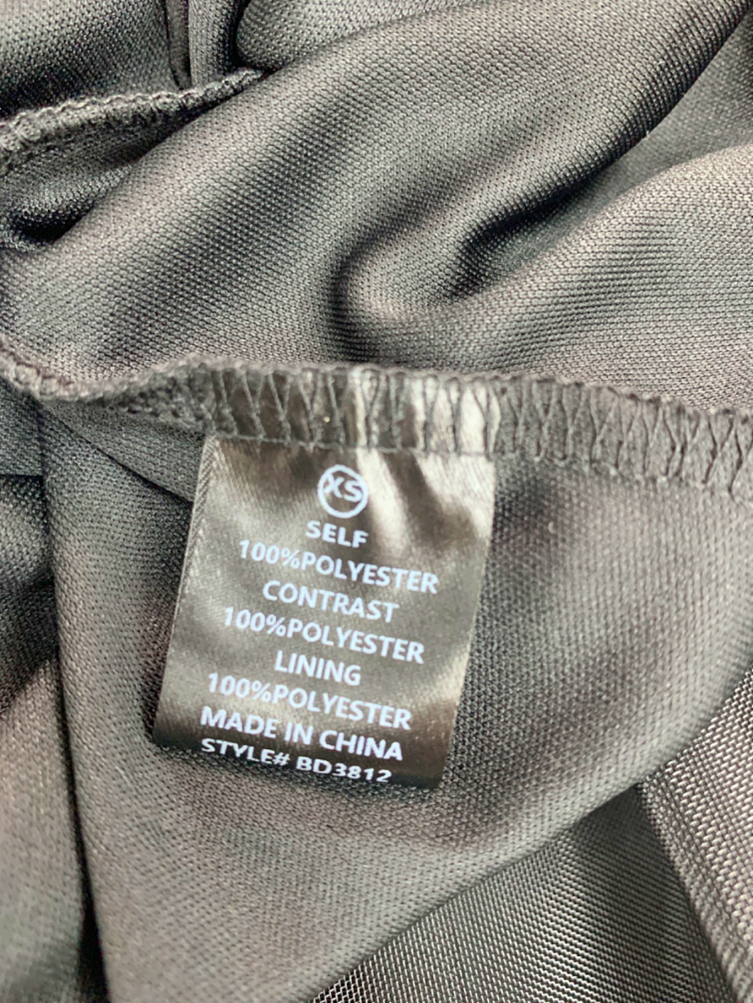 NovaLuxe Black & White Halter Dress with Pearl Strap and Rosette Accent UK 8