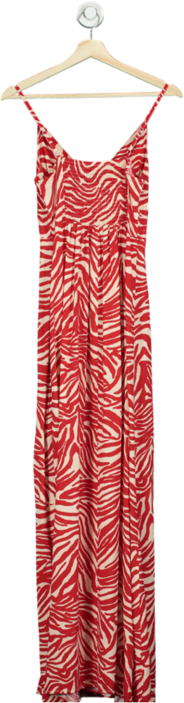 Friends Like These Red Zebra Print Maxi Dress UK 8