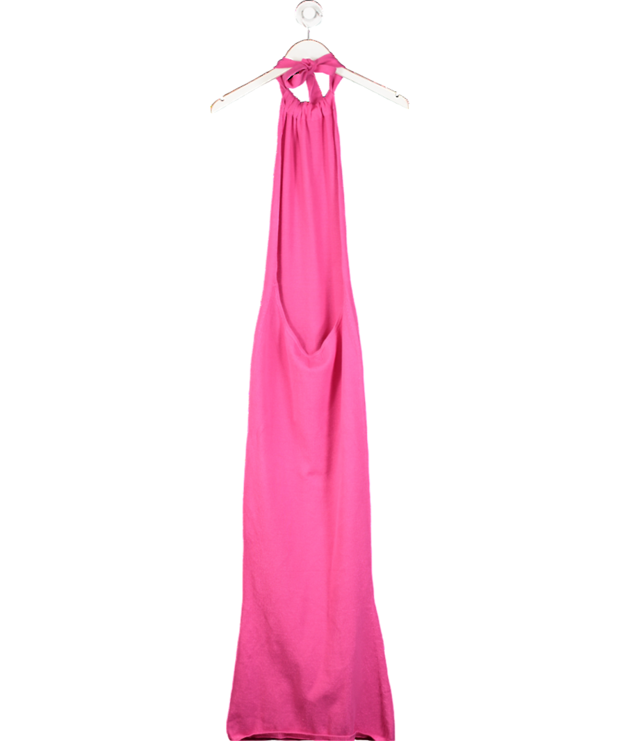 Asta  Resort Pink Jersey Halter Neck Dress UK S