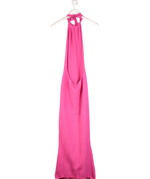 Asta  Resort Pink Jersey Halter Neck Dress UK S
