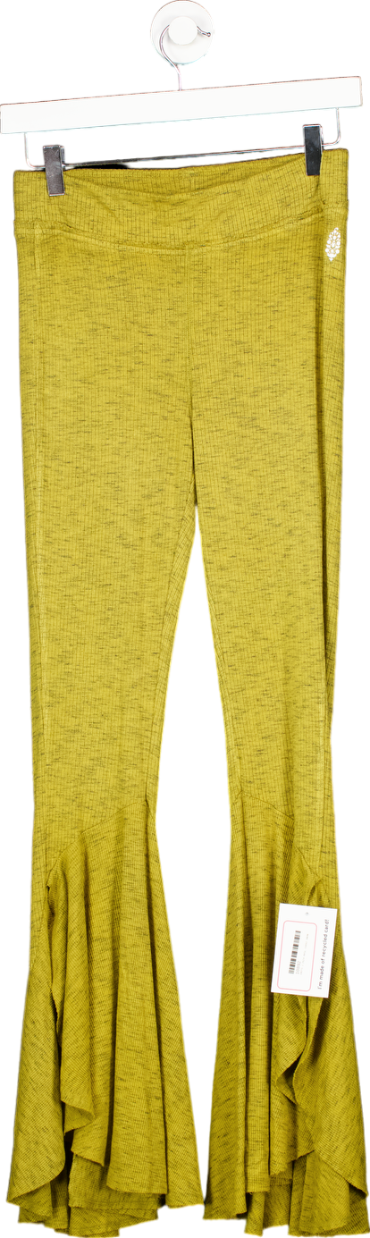 Free People Mustard Flare Trousers Small