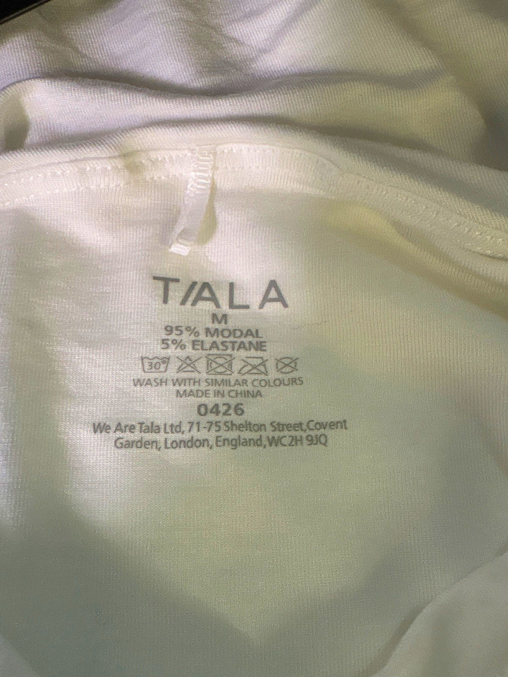 Tala White Draped Sleeveless Top UK M