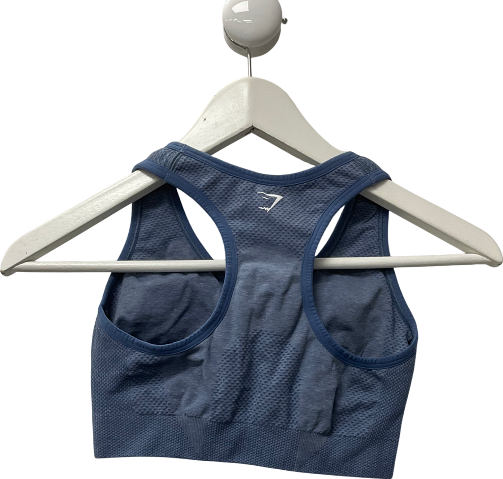 gymshark Blue Vital Seamless Sports Bra 2.0 UK S