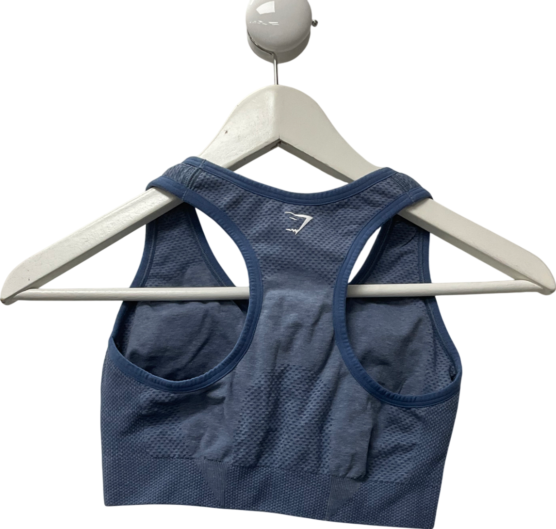 gymshark Blue Vital Seamless Sports Bra 2.0 UK S