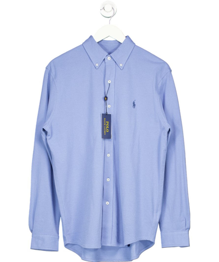 Polo Ralph Lauren Blue Long Sleeve Knit Shirt UK M