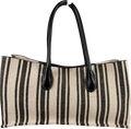 ZARA Black Canvas Tote Bag One Size