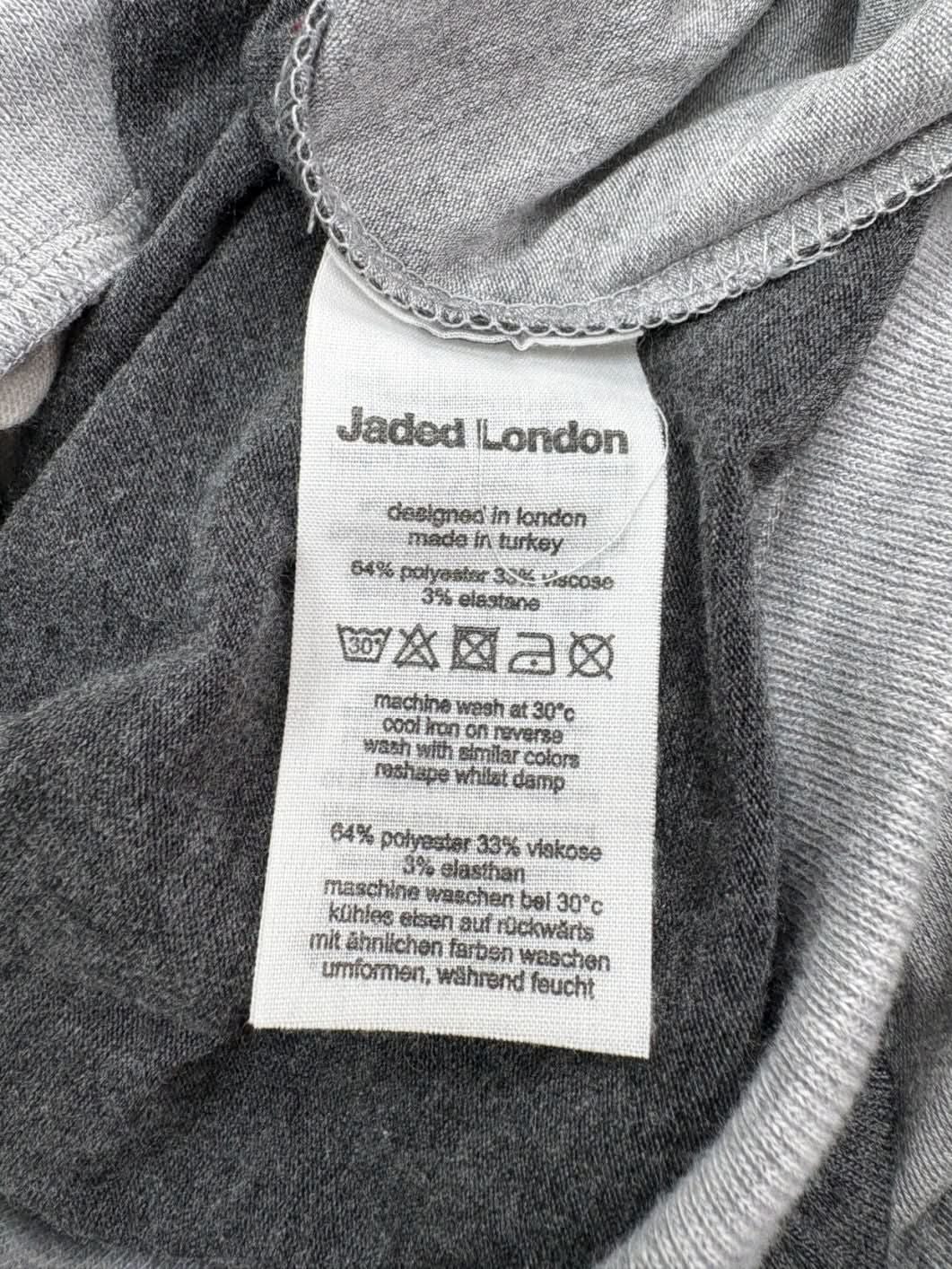 Jaded London Grey Reworked Varsity Top UK 6
